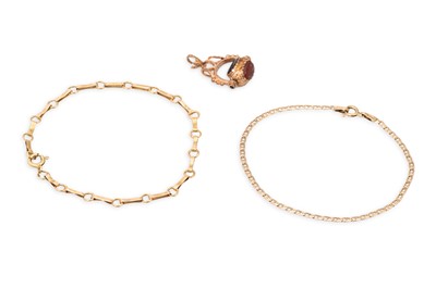 Lot 149 - A COLLECTION OF GOLD JEWELLERY ITEMS,...