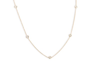 Lot 193 - A DIAMOND SET CHAIN, the round brilliant cut...