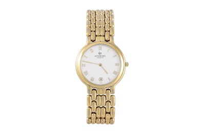 Lot 436 - A RAYMOND WEIL GENEVE WRIST WATCH, gilt...