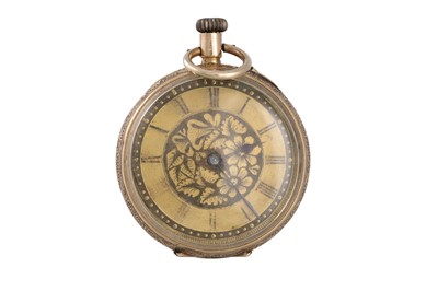Lot 462 - AN ANTIQUE 14CT GOLD OPEN FACE POCKET WATCH....