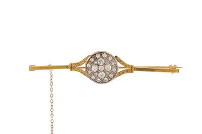Lot 152 - A VINTAGE DIAMOND BAR BROOCH, set to the...