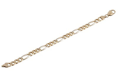 Lot 359 - A 9CT GOLD CURB LINK BRACELET, 17.6 g, 8"