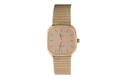 Lot 337 - A GENT'S VINTAGE 9CT YELLOW GOLD OMEGA...