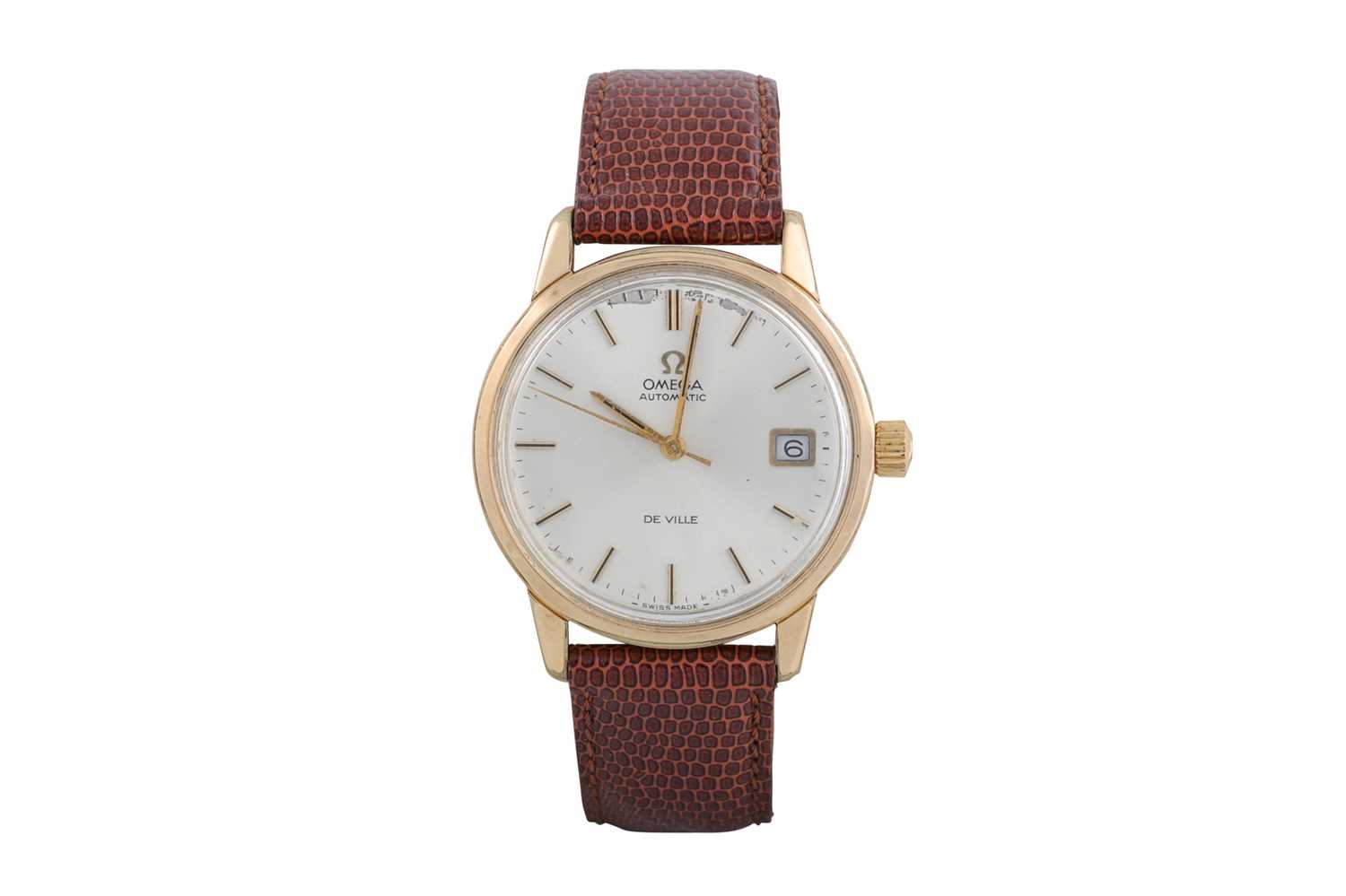 Lot 465 - A GENT'S VINTAGE GOLD PLATED OMEGA DE VILLE...