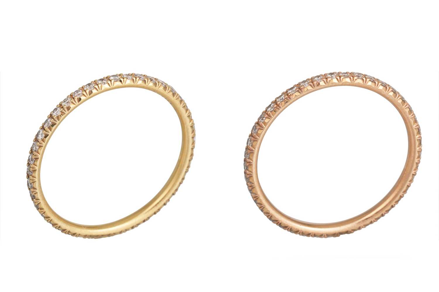 Lot 73 - A PAIR OF TIFFANY & CO 'METRO' DIAMOND SET...