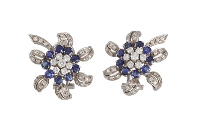Lot 138 - A PAIR OF 1960'S ITALIAN FLORAL SPRAY EARRINGS,...