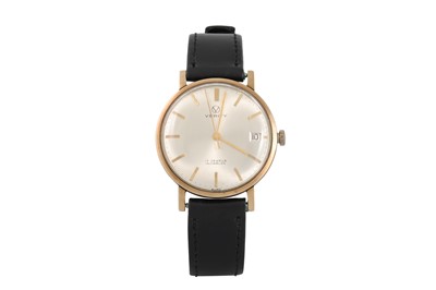 Lot 435 - A GENT'S VINTAGE VERITY GOLD PLATED WRIST...