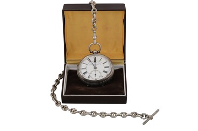 Lot 459 - AN ANTIQUE OPEN FACE POCKET WATCH, white...