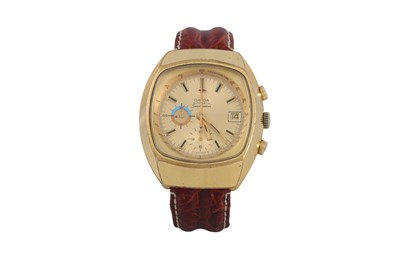 Lot 423 - A GENTS VINTAGE GOLD PLATED OMEGA SEAMASTER...