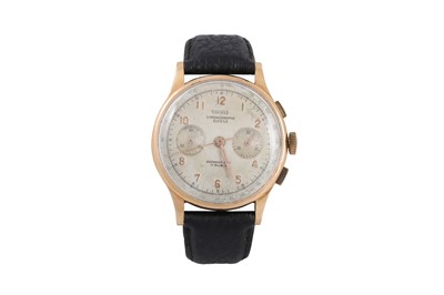 Lot 424 - A GENT'S VINTAGE 18CT GOLD 'VISIBLE' SWISS...