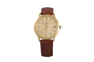 Lot 425 - A GENT'S VINTAGE I.W.C 18CT GOLD WRIST WATCH,...