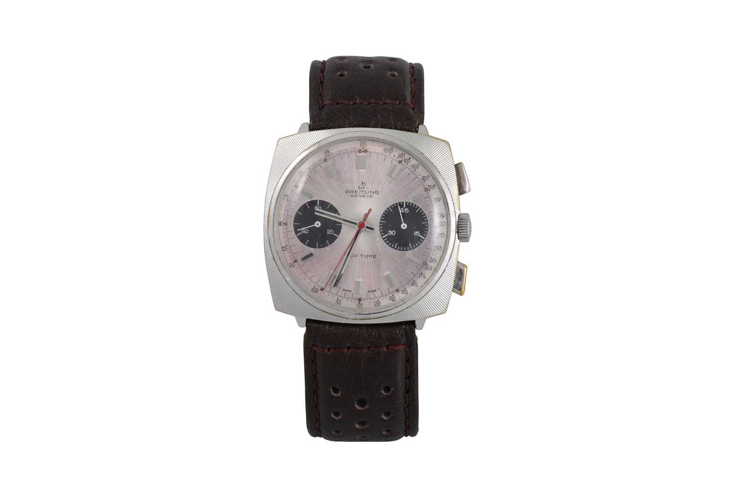 Lot 442 - A GENT'S VINTAGE BREITLING TOP TIME WRIST...