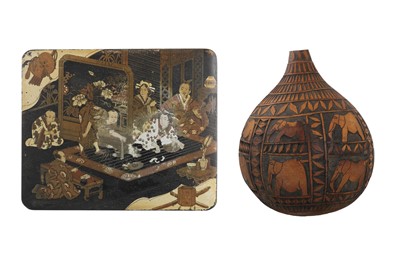 Lot 450 - A 1940S FRENCH AFRICAN CARVED SEED POD...