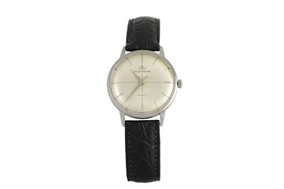 Lot 140 - A GENT'S STAINLESS STEEL VINTAGE JAEGER LE...