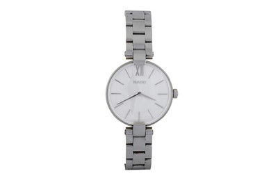 Lot 415 - A RADO CUPLOE STAINLESS STEEL WRIST WATCH,...