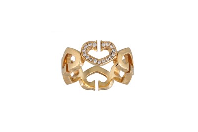 Lot 91 - A CARTIER C HEART DE CARTIER RING, set as a...