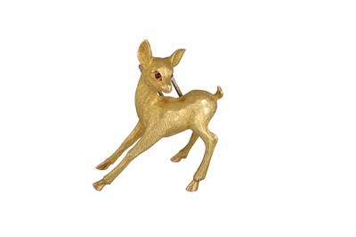 Lot 94 - A RARE GEORGES LENFANT FOR HERMÈS BAMBI BROOCH,...