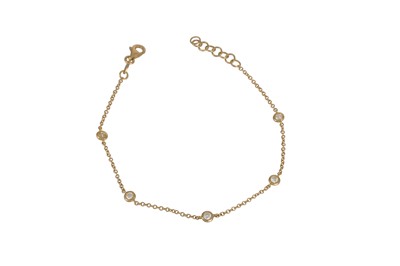 Lot 186 - A DIAMOND SET BRACELET, the brilliant cut...