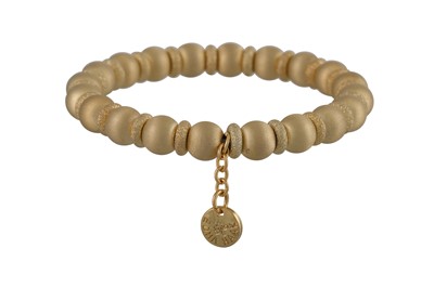 Lot 198 - A BEADED DRESS BRACELET, expandable form