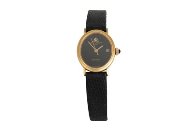 Lot 432 - A LADY'S BAUME & MERCIER GOLD AUTOMATIC WRIST...