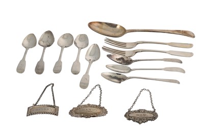 Lot 523 - A COLLECTION OF SILVERWARE, forks, spoons,...