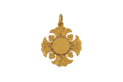 Lot 28 - A 15CT GOLD ROWING MEDAL, marked Cork City...