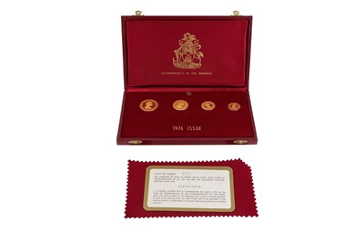 Lot 493 - A 1973 SET OF BAHAMAS GOLD COINS (22ct, 27 g....