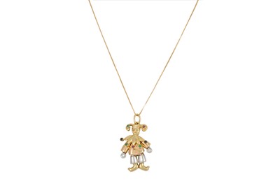 Lot 304 - A NOVELTY PENDANT, modelled as a jester,...