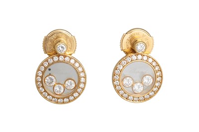 Lot 32 - A PAIR OF CHOPARD “HAPPY DIAMONDS” EARRINGS,...