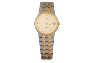 Lot 423 - A GENT'S TWO COLOUR STAINLESS STEEL OMEGA...