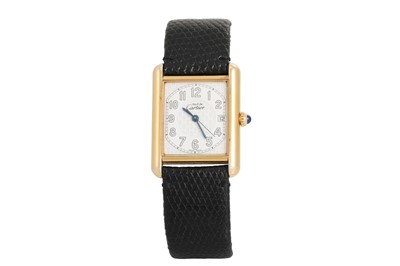 Lot 131 - A GOLD PLATED “MUST DE CARTIER” WRIST WATCH,...