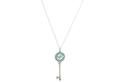 Lot 37 - A SILVER & ENAMEL TIFFANY & CO. KEY, and a...