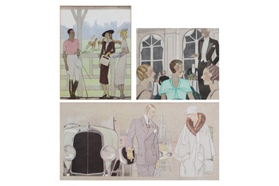 Lot 528 - THREE ART DECO FRAMED PRINTS