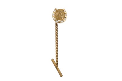 Lot 102 - A DIAMOND SET EQUINE PIN, in the form of a...