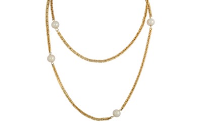 Lot 11 - A VINTAGE CHRISTIAN DIOR NECK CHAIN, shaped...