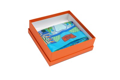 Lot 211 - AN HERMÉS ' LA MAISON DES CARRÉS' SILK SCARF,...