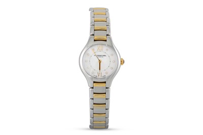 Lot 418 - A LADY'S BI-METAL RAYMOND WEIL WRIST WATCH,...