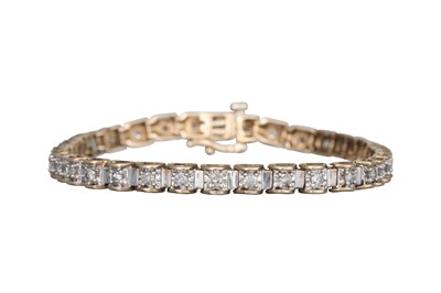 Lot 91 - A DIAMOND SET LINE BRACELET, thirty-eight...
