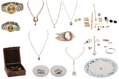 Lot 144 - A VINTAGE SILVER BUG BROOCH, together with a...