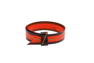 Lot 7 - AN ART DECO EXPANDABLE CELLULOID BRACELET,...