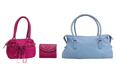 Lot 410 - A CHRISTIAN DIOR 'PINK' HANDBAG, together with...