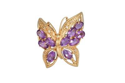 Lot 256 - AN 18CT GOLD AMETHYST RING, ca. 1980, 5.5 g