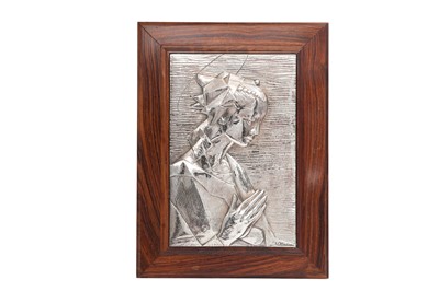 Lot 500 - A VINTAGE ITALIAN STERLING SILVER PLAQUE,...