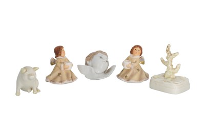 Lot 443 - A PAIR OF GERMAN GOEBEL CANDLESTICK HOLDERS, a...