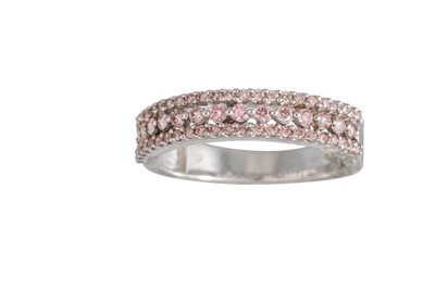 Lot 73 - A DIAMOND SET HALF ETERNITY RING, set with...