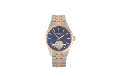 Lot 420 - A GENT'S BI-METAL RAYMOND WEIL WRIST WATCH,...