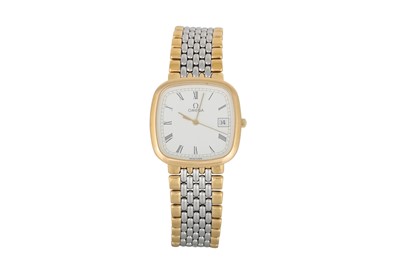 Lot 424 - A GENT'S BI-METAL OMEGA DE VILLE WRIST WATCH,...