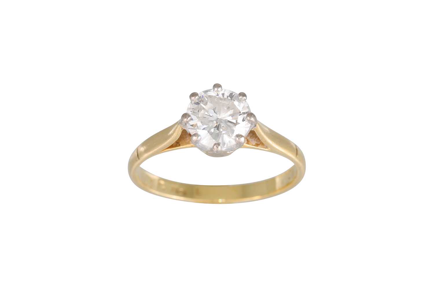 Lot 33 - A DIAMOND SOLITAIRE RING, the brilliant cut...