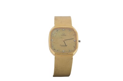Lot 400 - AN 18CT GOLD GENT'S OMEGA CONSTELLATION QUARTZ...