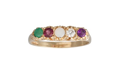 Lot 289 - A GEM SET ACROSITE “ADORE” DRESS RING, set...